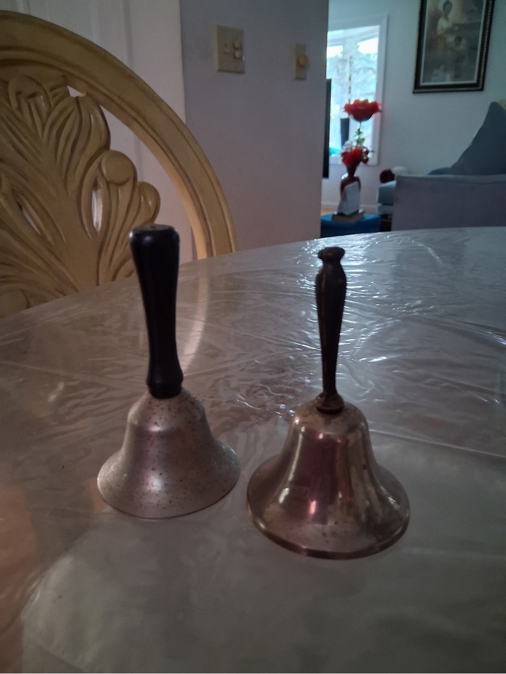 Classic Brass Hand Bell - Polished Brown Handle